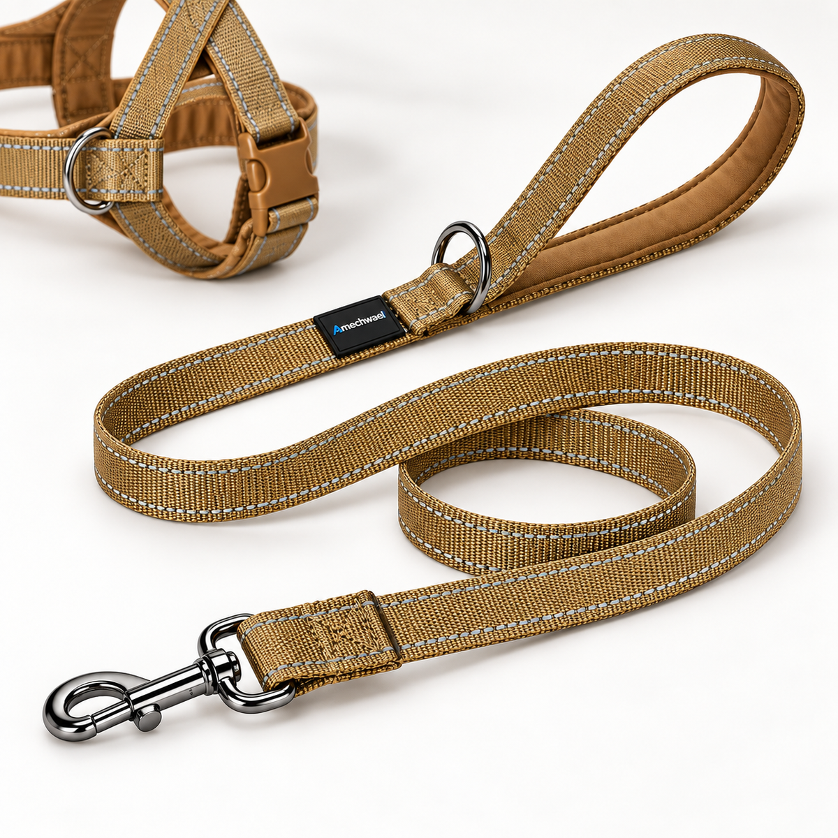 Coyote Tan Military-Style Dog Walking Set