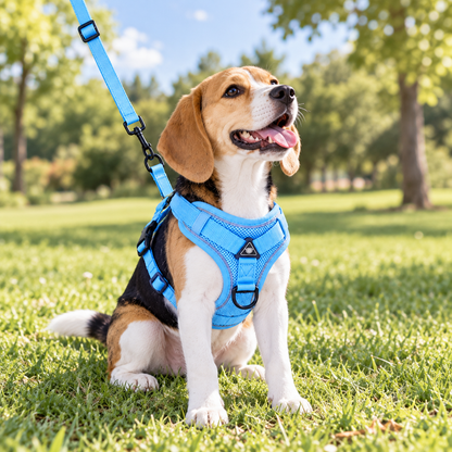 Sky Blue Active Mesh Puppy Walking Set