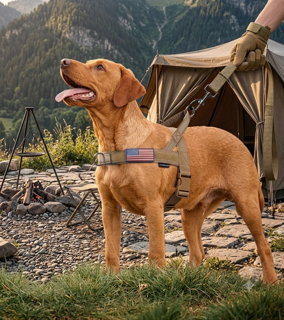 Coyote Tan Military-Style Dog Walking Set