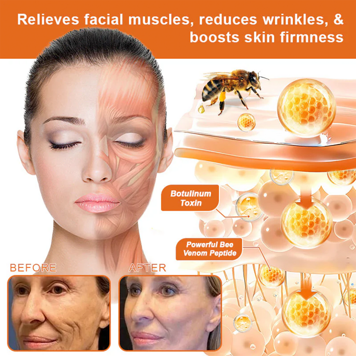 ✨Official Brand Shop丨Rolimey® Bee venom Pro Comprehensive Cream—Tightening for Skin Types